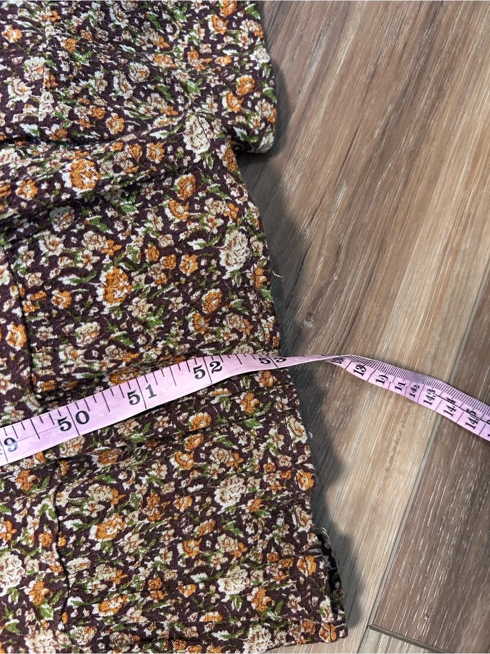 Natural Life Brown floral Darcy maxi dress size small smocked peasant 70s hippie - Picture 8 of 8